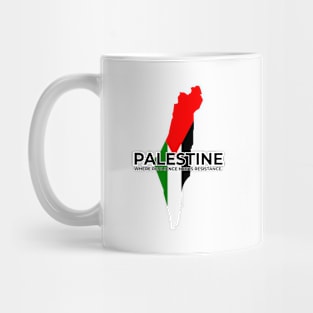 Palestine: Where resilience meets resistance Mug